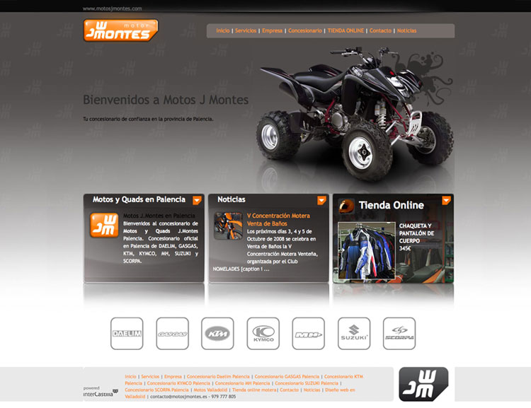Diseño web Valladolid y Palencia – Motos J Montes – tienda online