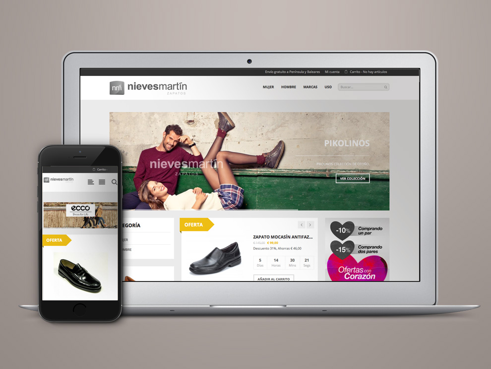 Crear tienda online Zapatos Nieves Martín