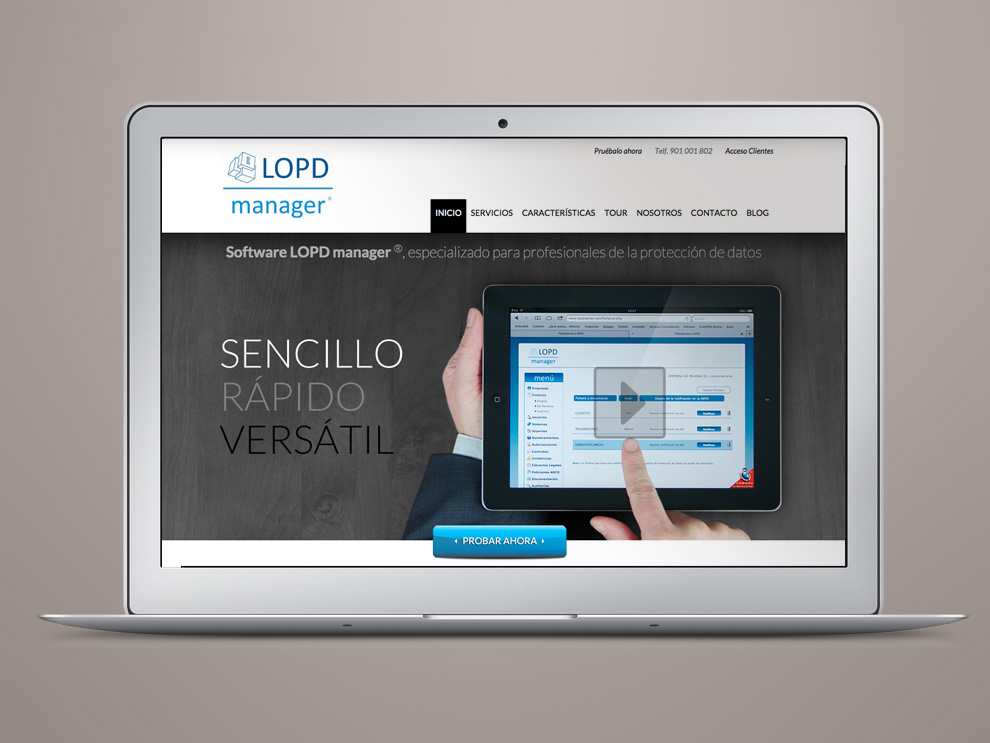 Diseño web LOPD manager